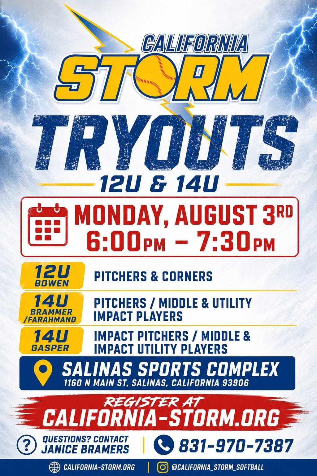 additonal tryout fall 2026